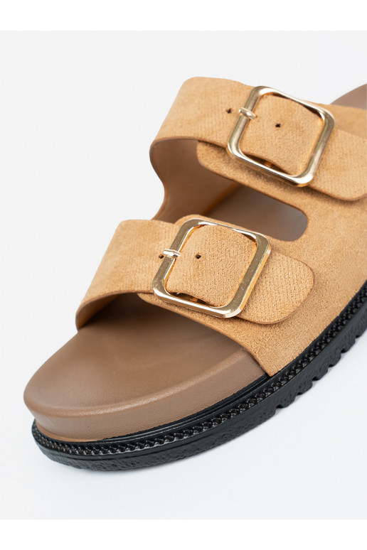 Brūnas krāsas čības   ze mi klamrami