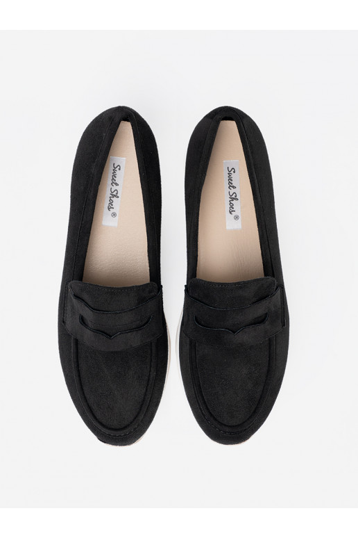 Melns Spīdīgi mokasīni 