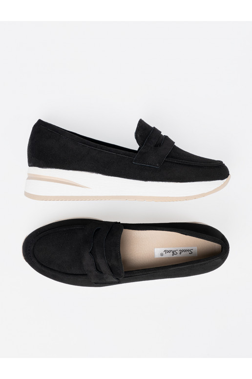 Melns Spīdīgi mokasīni 