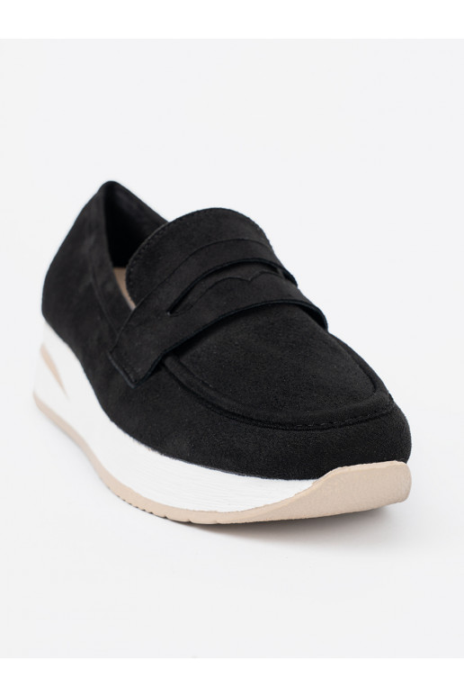 Melns Spīdīgi mokasīni 