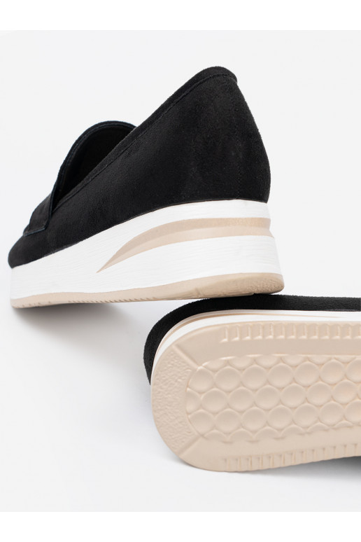 Melns Spīdīgi mokasīni 