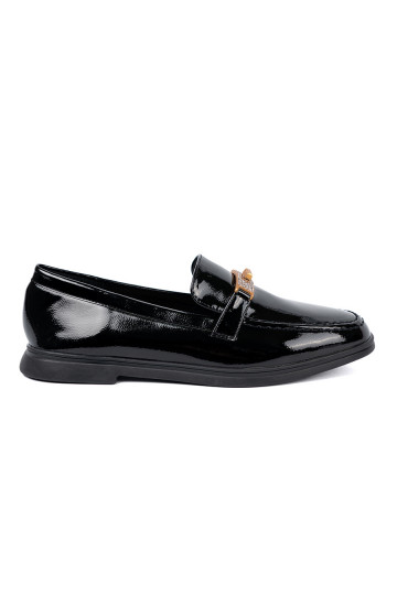 Eleganta stila  mokasīni z złotą ozdobą