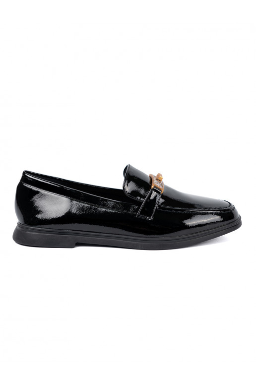 Eleganta stila  mokasīni z złotą ozdobą