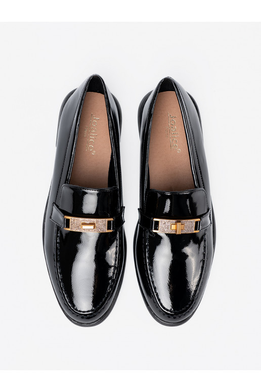 Eleganta stila  mokasīni z złotą ozdobą