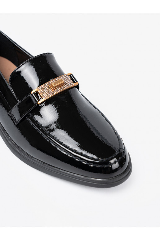 Eleganta stila  mokasīni z złotą ozdobą