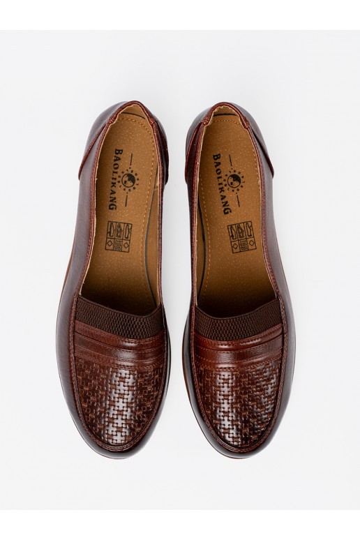 Sieviešu zābaki slip-on z fakturowanym noskiem