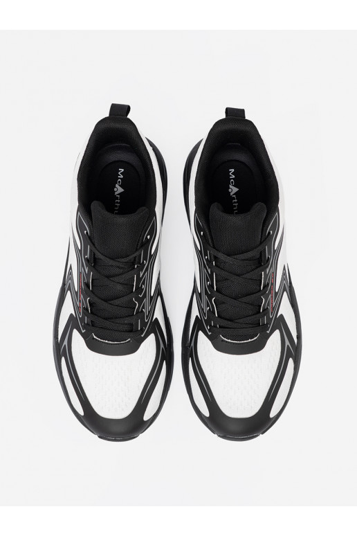   sieviešu apavi  balta krāsa Melnas krāsas z siateczkową strukturą McArthur