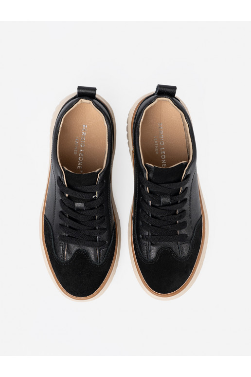 Melns Sporta apavi   na j platformie Sergio Leone