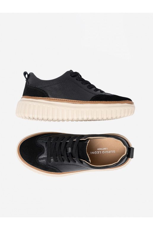 Melns Sporta apavi   na j platformie Sergio Leone