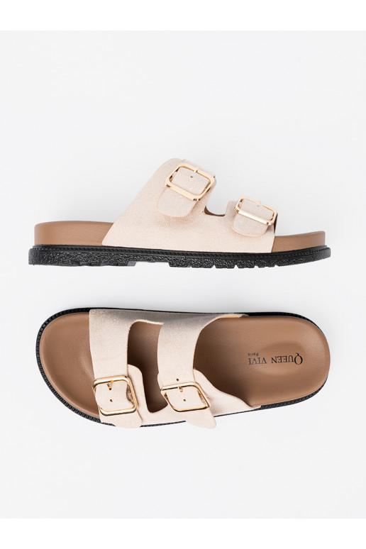 Čības   z zamszowym wykończeniem