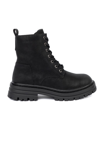 Melns  sieviešu apavi e z m i bieżnikiem Sergio Leone