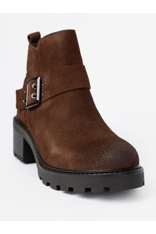 Hn d kotn kov kožen boty s ozdobnou sponou