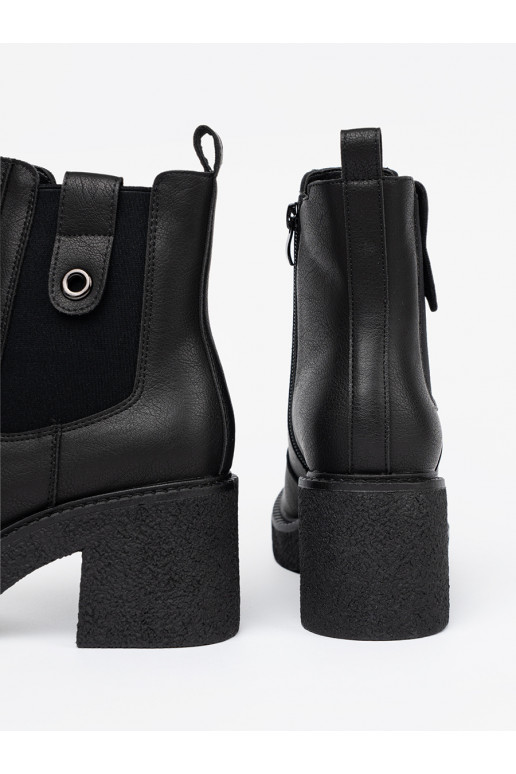 Eleganta stila Melnas krāsas zābaki z elastyczną wstawką Sergio Leone