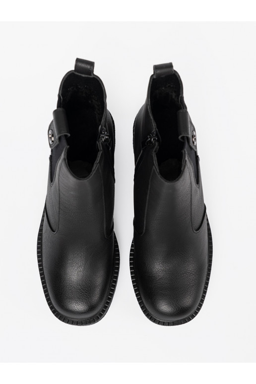 Eleganta stila Melnas krāsas zābaki z elastyczną wstawką Sergio Leone