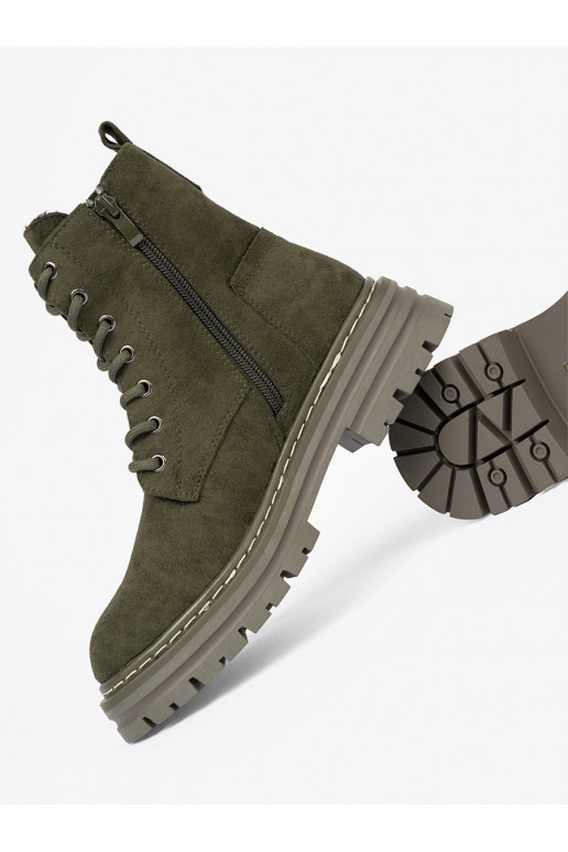 haki krāsas  Zābaki z zamszowym wykończeniem Sergio Leone