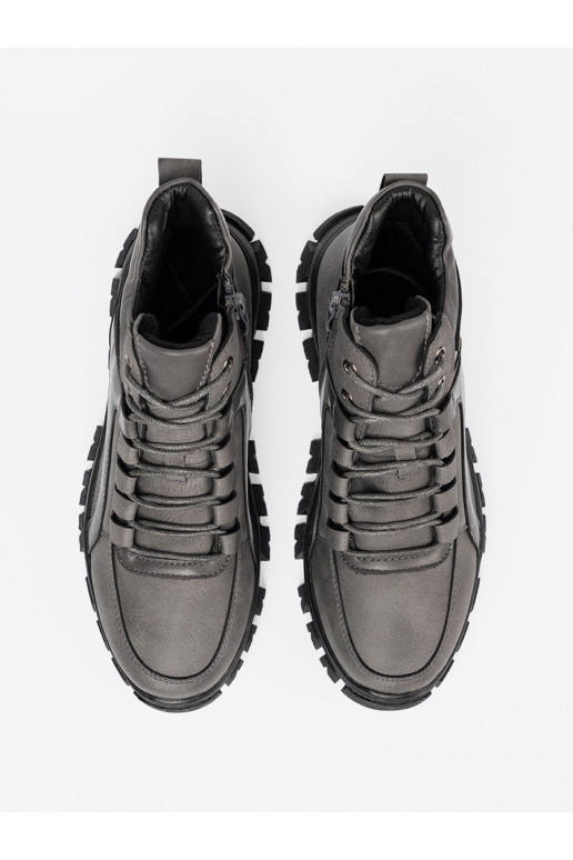 Pelēkas krāsas  Zābaki z grubą podeszwą Sergio Leone