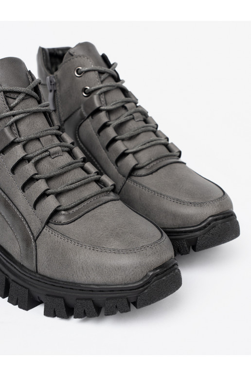 Pelēkas krāsas  Zābaki z grubą podeszwą Sergio Leone