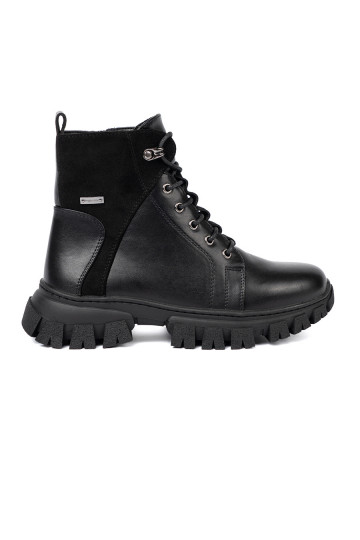 Melns zābaki z masywną podeszwą i suwakiem Sergio Leone