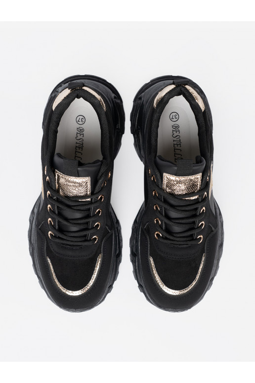 Melns Sporta apavi z ozdobnym m m