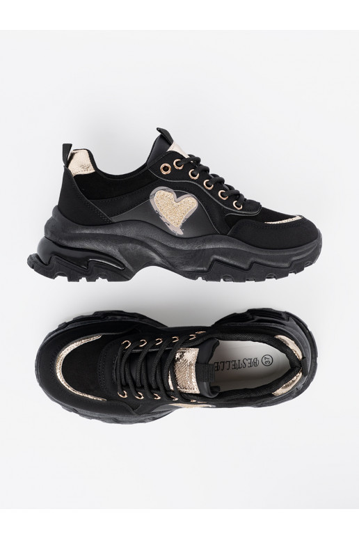 Melns Sporta apavi z ozdobnym m m