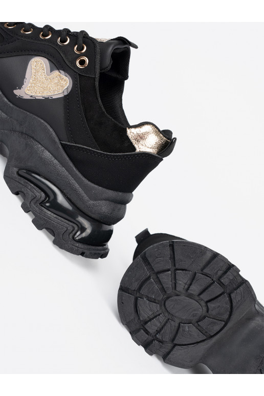 Melns Sporta apavi z ozdobnym m m