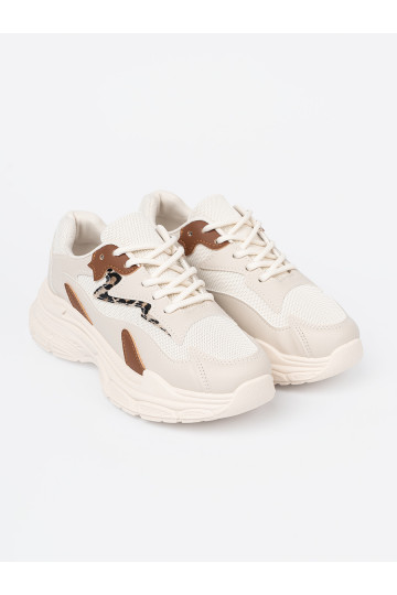 smilšu krāsas Apavu kedu modeļu apavi ar masīvu platformu 2