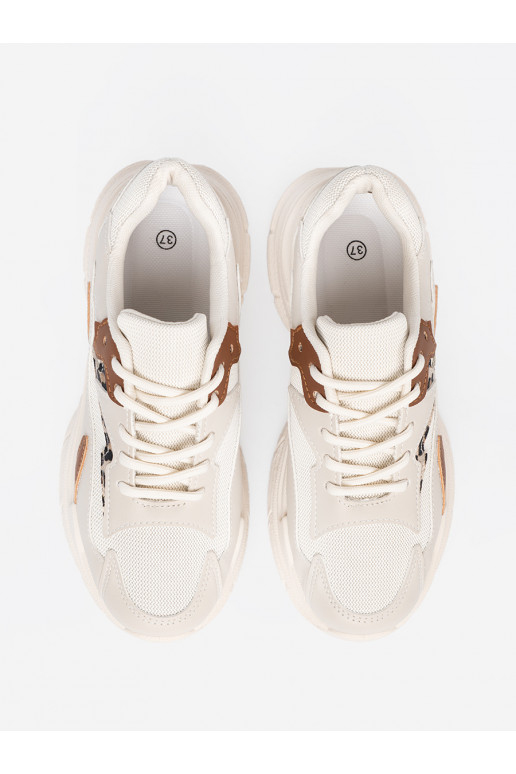 smilšu krāsas Apavu kedu modeļu apavi ar masīvu platformu