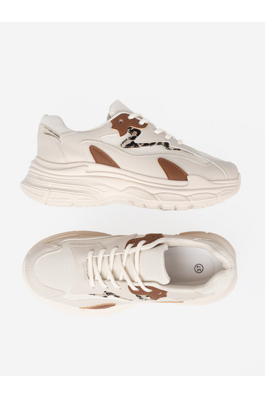 smilšu krāsas Apavu kedu modeļu apavi ar masīvu platformu