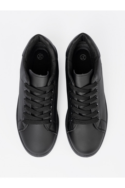 Melns Sporta apavi z matowym wykończeniem i m