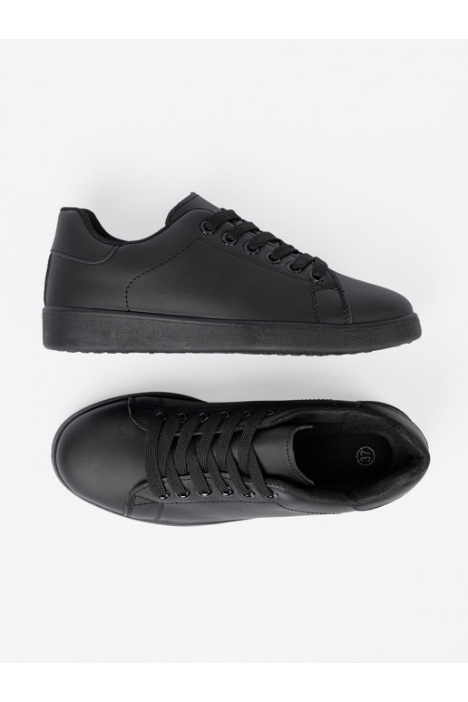 Melns Sporta apavi z matowym wykończeniem i m