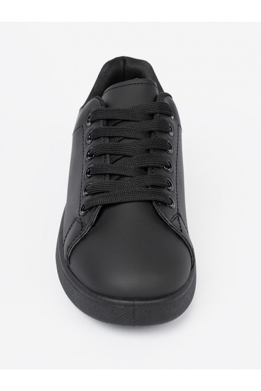 Melns Sporta apavi z matowym wykończeniem i m