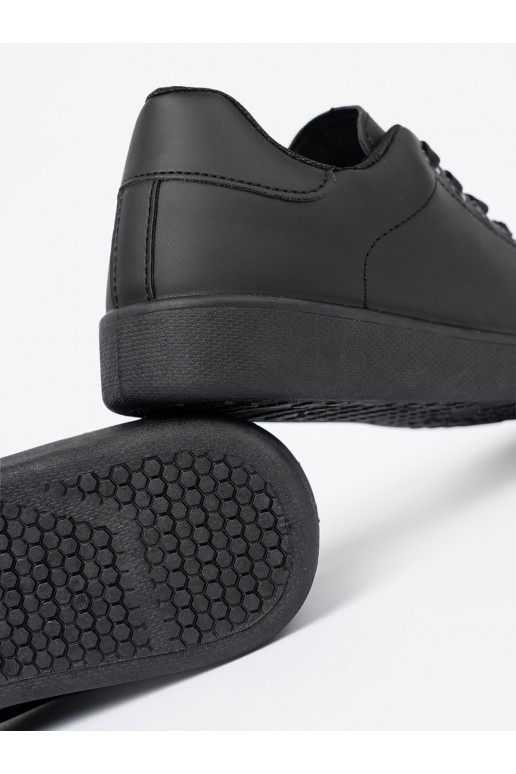 Melns Sporta apavi z matowym wykończeniem i m