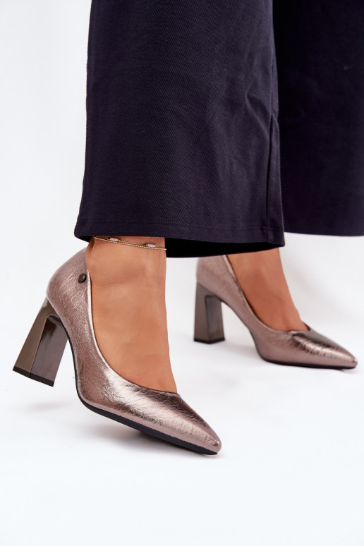 Augstpapēžu kurpes Vinceza 62252 pelēkas krāsas Augstpapēžu kurpes Vinceza 62252 pelēkas krāsas