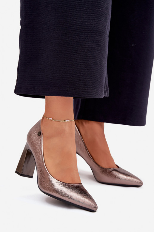 Augstpapēžu kurpes Vinceza 62252 pelēkas krāsas Augstpapēžu kurpes Vinceza 62252 pelēkas krāsas