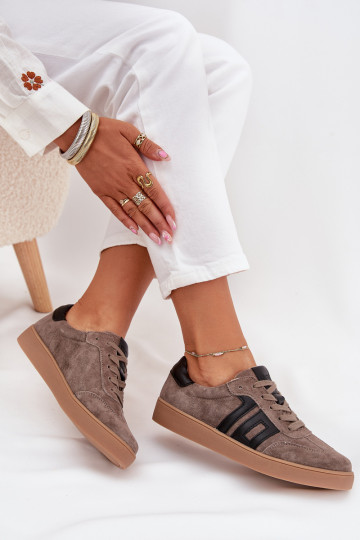 zamšādas  modeļa apavi  Vinceza 79557 smilšu krāsas