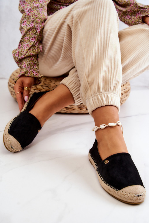 Zamšādas espadrilles Melns Joaquin  Zamšādas espadrilles Melns Joaquin