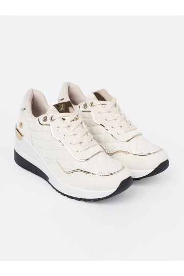 smilšu krāsas Sporta apavi z połyskującymi mi akcentami 2