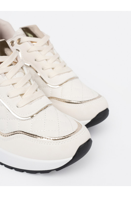 smilšu krāsas Sporta apavi z połyskującymi mi akcentami