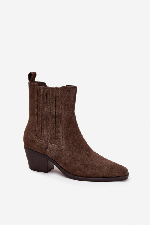 zamšādas Sieviešu puszābaki Haki krāsas Arelia zamšādas Sieviešu puszābaki Haki krāsas Arelia