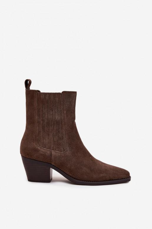 zamšādas Sieviešu puszābaki Haki krāsas Arelia zamšādas Sieviešu puszābaki Haki krāsas Arelia