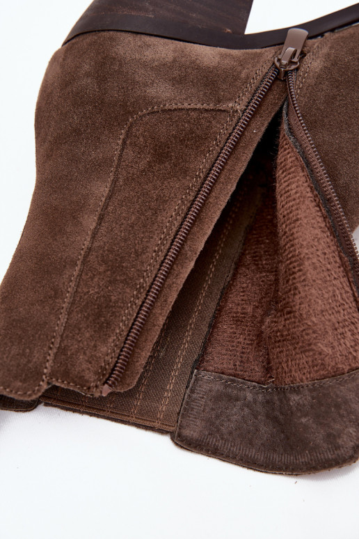 zamšādas Sieviešu puszābaki Haki krāsas Arelia zamšādas Sieviešu puszābaki Haki krāsas Arelia