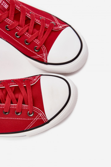 Vīriešu brīvā laika apavi  Auduma Big Star DD174502 sarkanas krāsas