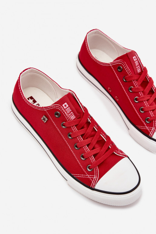 Vīriešu brīvā laika apavi  Auduma Big Star DD174502 sarkanas krāsas