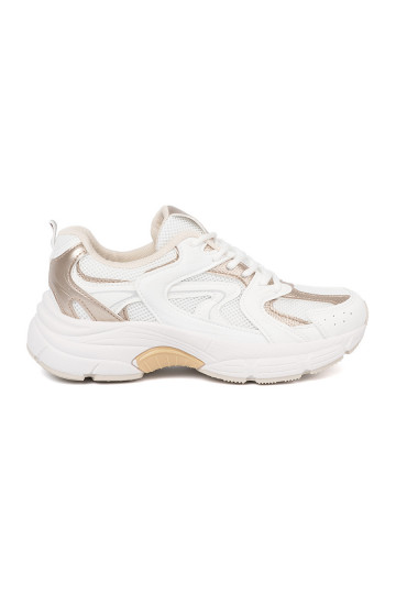 baltas krāsas Sporta apavi z bēšs-mi wstawkami