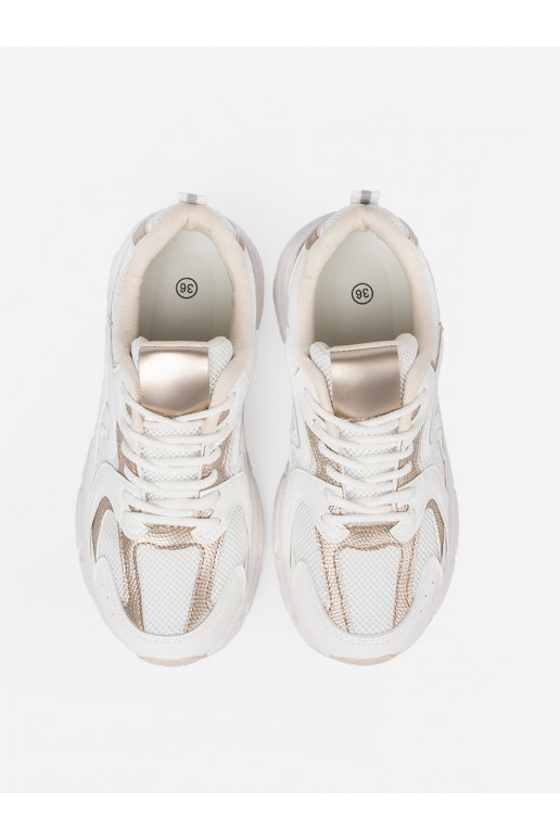 baltas krāsas Sporta apavi z bēšs-mi wstawkami