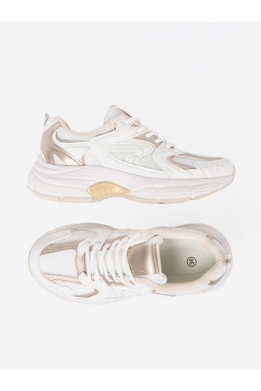 baltas krāsas Sporta apavi z bēšs-mi wstawkami