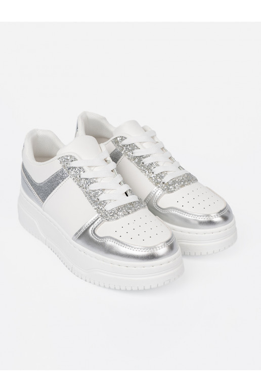 Baltas  Sporta apavi z połyskującymi detalami