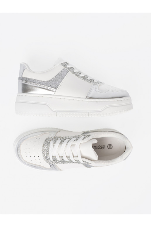 Baltas  Sporta apavi z połyskującymi detalami