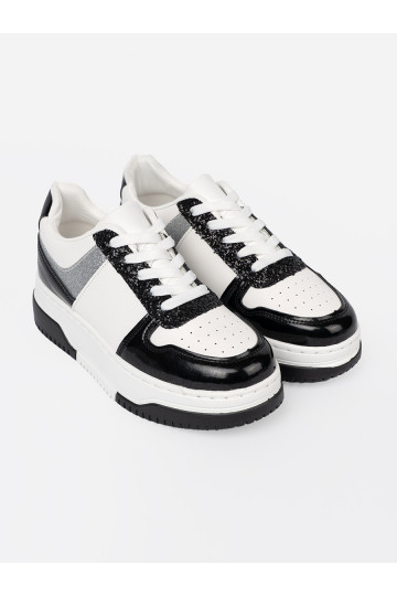 -balta krāsa Sporta apavi z połyskującymi mi detalami 2