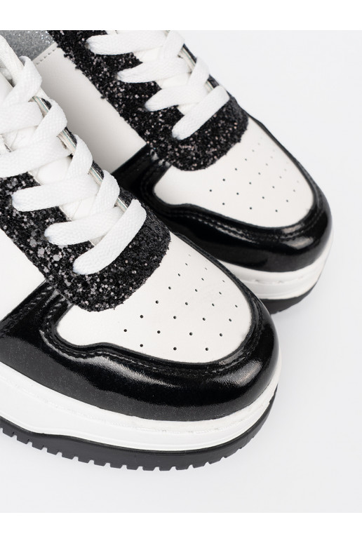 -balta krāsa Sporta apavi z połyskującymi mi detalami